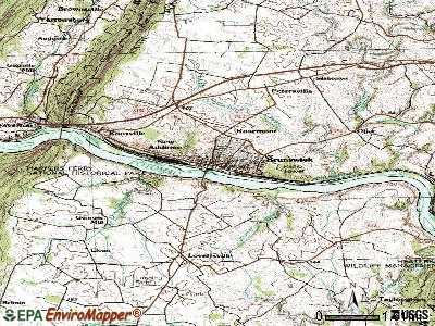 Brunswick topographic map