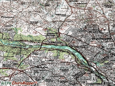Cabin John topographic map