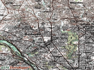 Chevy Chase topographic map