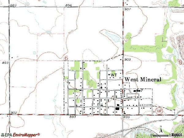 Zip code 66782 topographic map