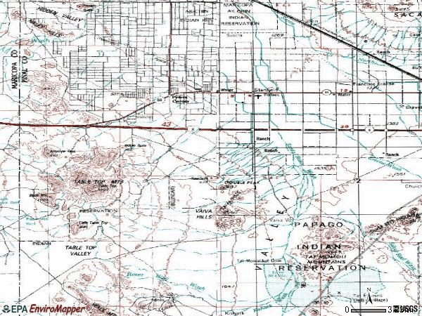Zip code 85272 topographic map