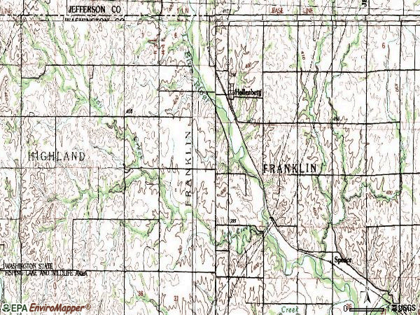 Zip code 66946 topographic map