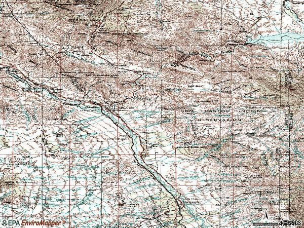 Zip code 85292 topographic map