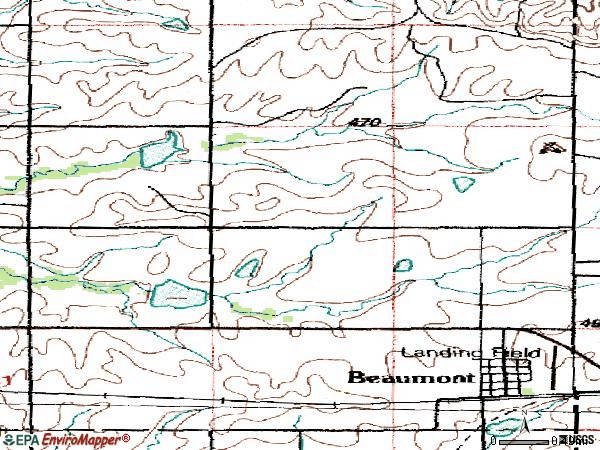 Zip code 67012 topographic map