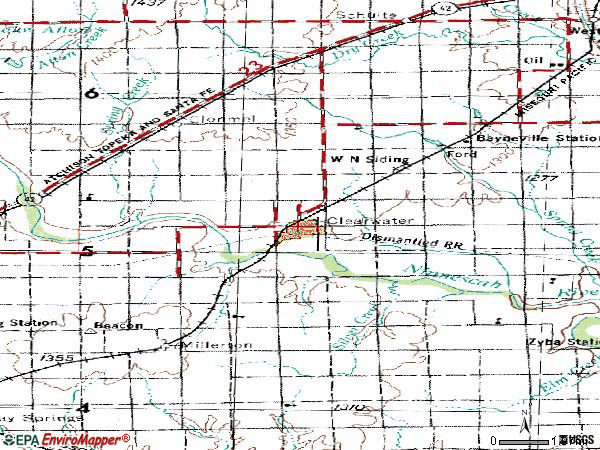 Zip code 67026 topographic map