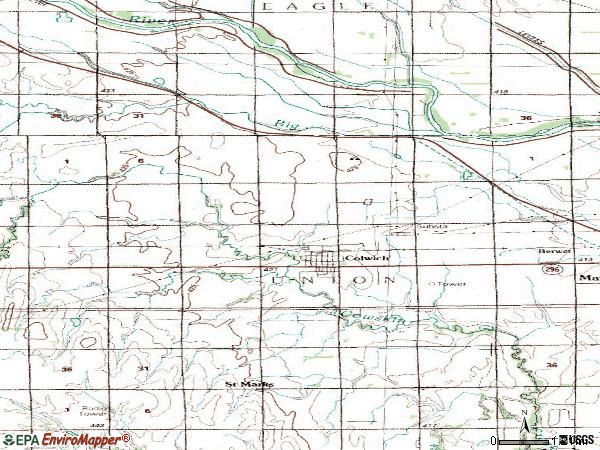Zip code 67030 topographic map