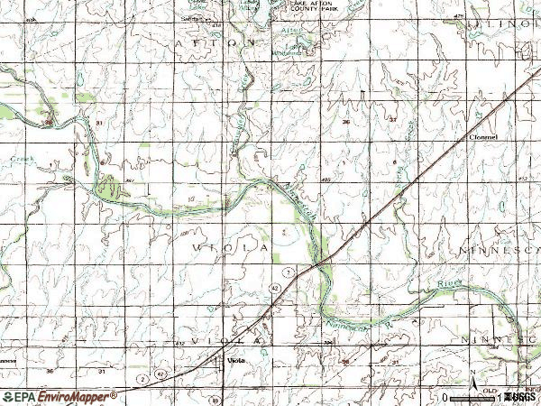 Zip code 67149 topographic map