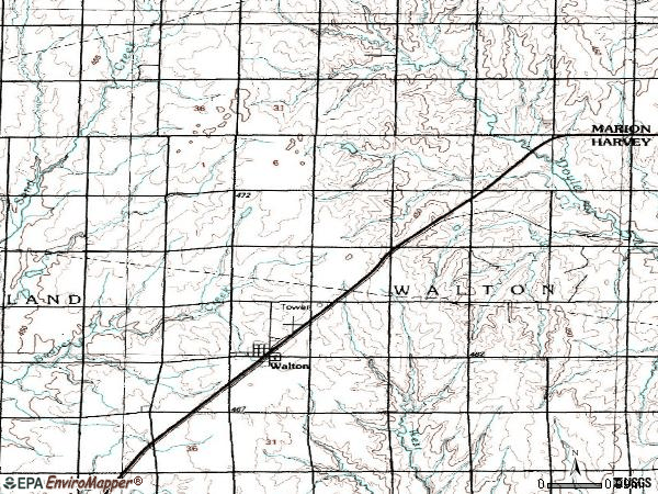 Zip code 67151 topographic map