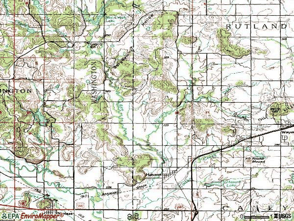 Zip code 67347 topographic map