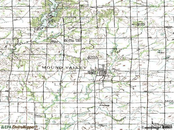 Zip code 67354 topographic map
