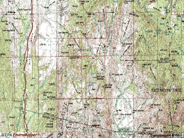 Zip code 85324 topographic map
