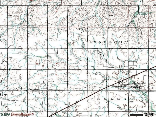 Zip code 67450 topographic map