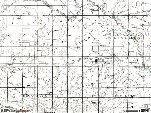 Zip code 67524 topographic map