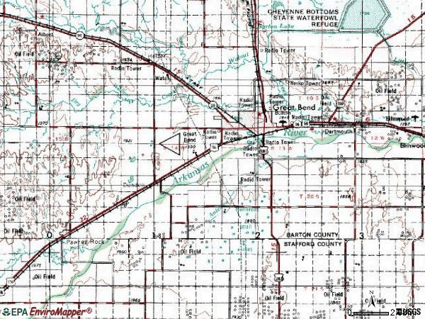 Zip code 67530 topographic map