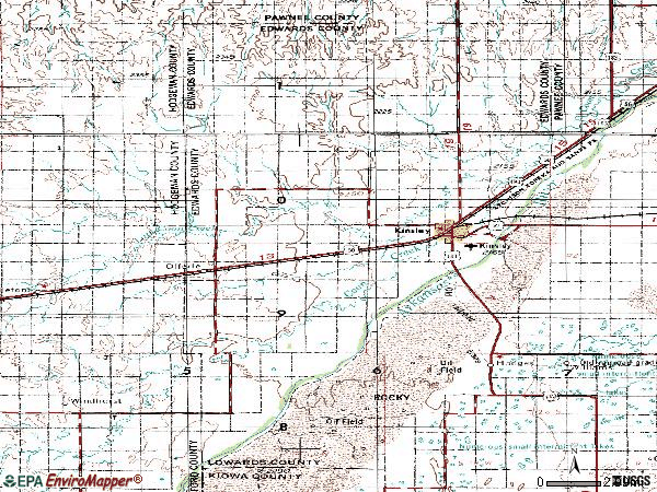 Zip code 67547 topographic map