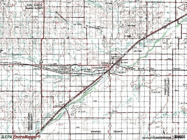 Zip code 67550 topographic map