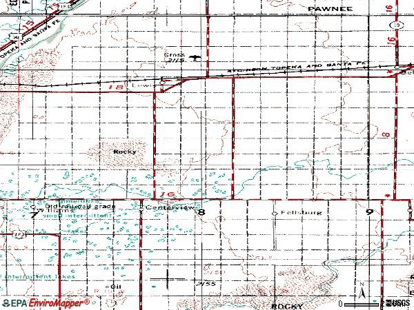 Zip code 67552 topographic map