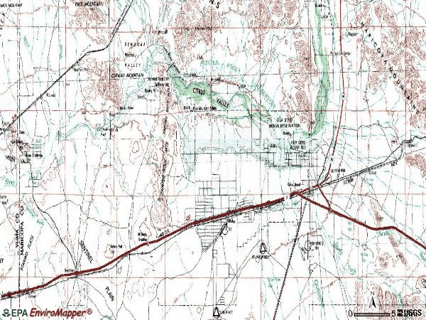Zip code 85337 topographic map