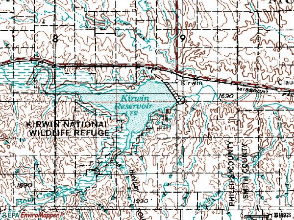 Zip code 67644 topographic map