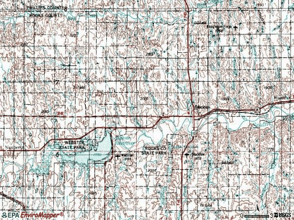 Zip code 67669 topographic map