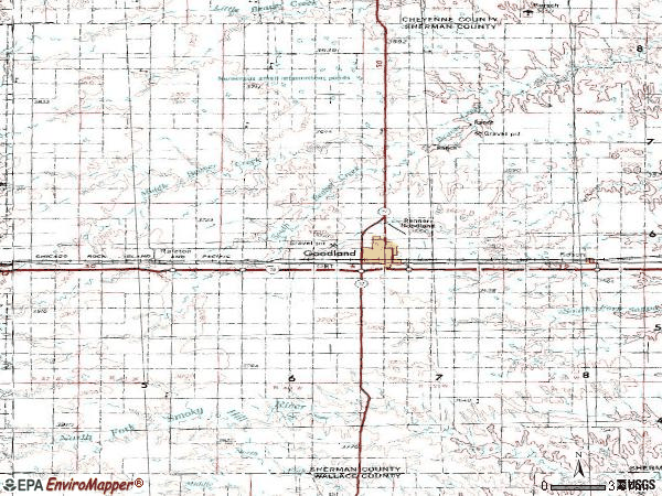 Zip code 67735 topographic map