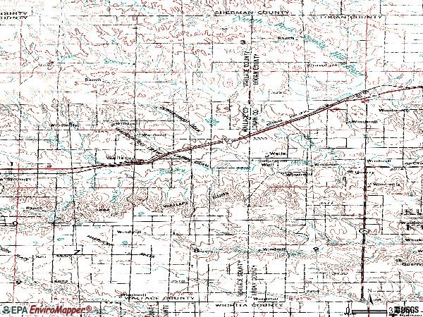 Zip code 67761 topographic map