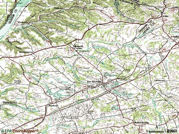 Zip code 40031 topographic map