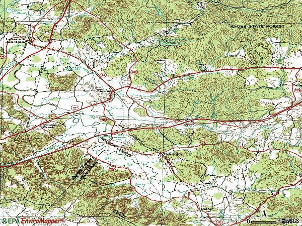 Zip code 40107 topographic map