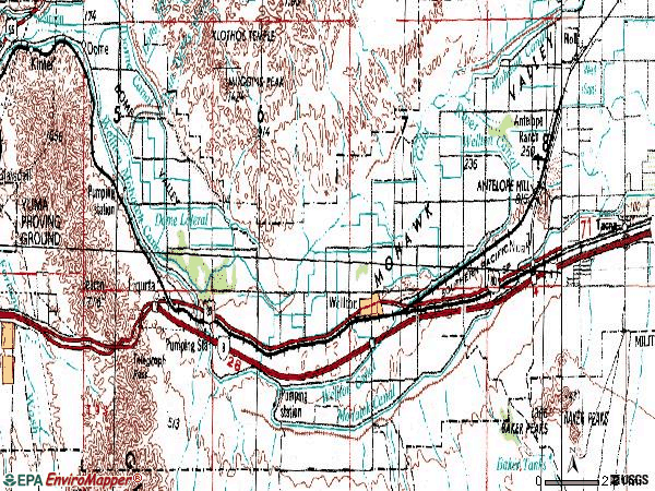 Zip code 85356 topographic map