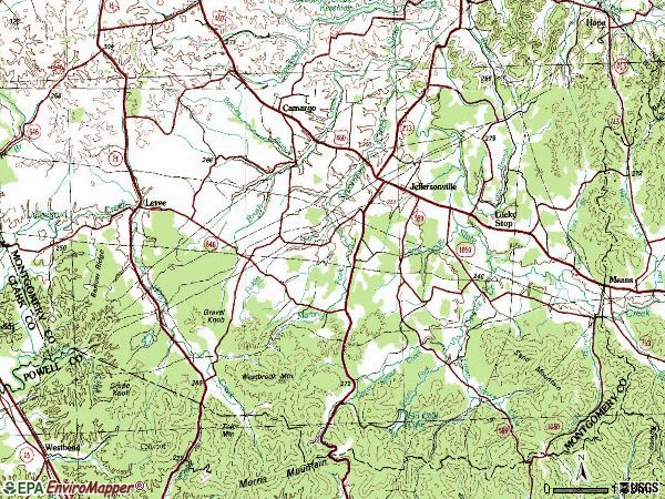 Zip code 40337 topographic map