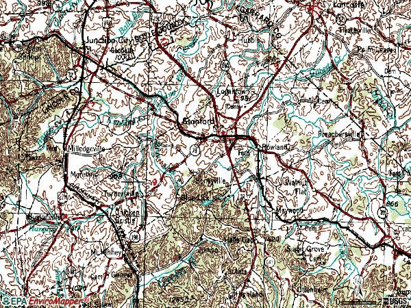 Zip code 40484 topographic map