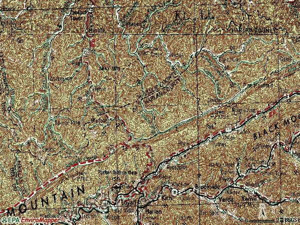 Zip code 40810 topographic map