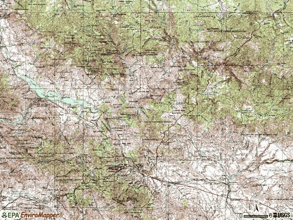 Zip code 85501 topographic map