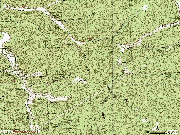 Zip code 40979 topographic map