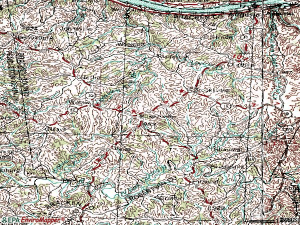 Zip code 41004 topographic map