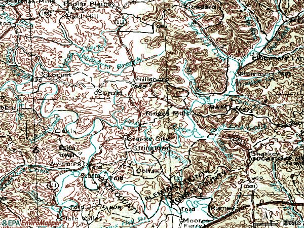 Zip code 41049 topographic map