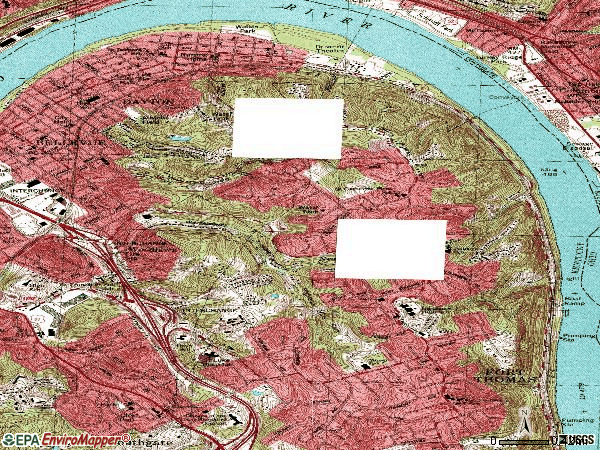 Zip code 41074 topographic map