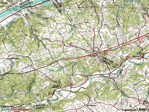Zip code 41083 topographic map