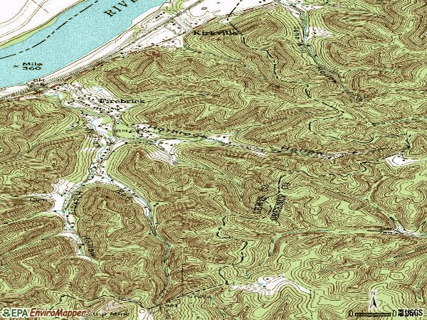 Zip code 41137 topographic map