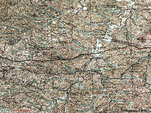 Zip code 41143 topographic map
