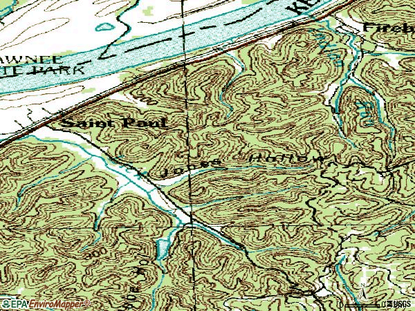 Zip code 41170 topographic map
