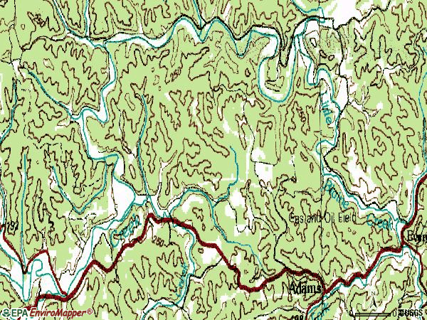 Zip code 41201 topographic map