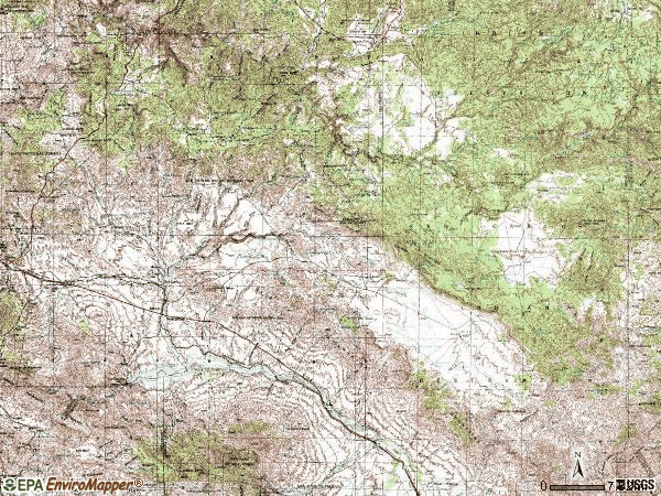 Zip code 85550 topographic map