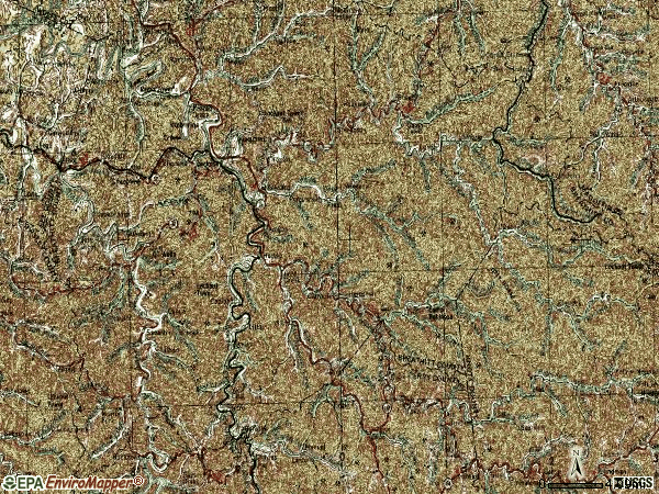 Zip code 41339 topographic map