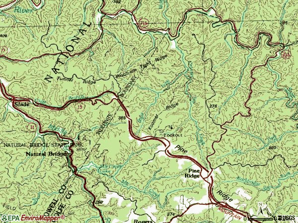Zip code 41360 topographic map