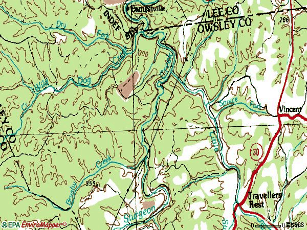 Zip code 41386 topographic map