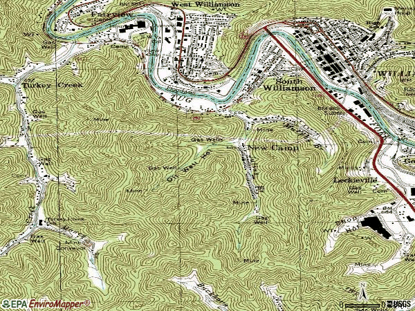 Zip code 41503 topographic map
