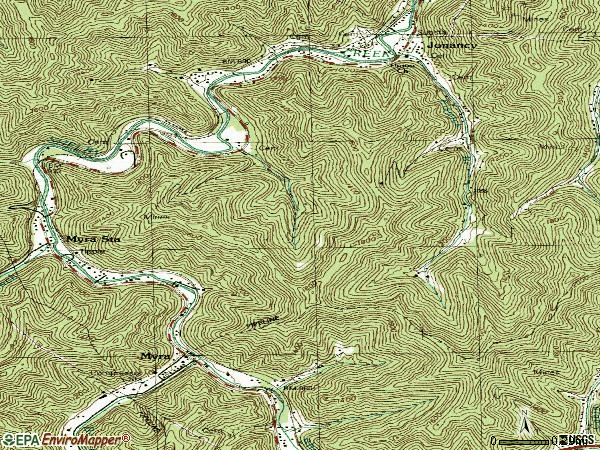 Zip code 41538 topographic map