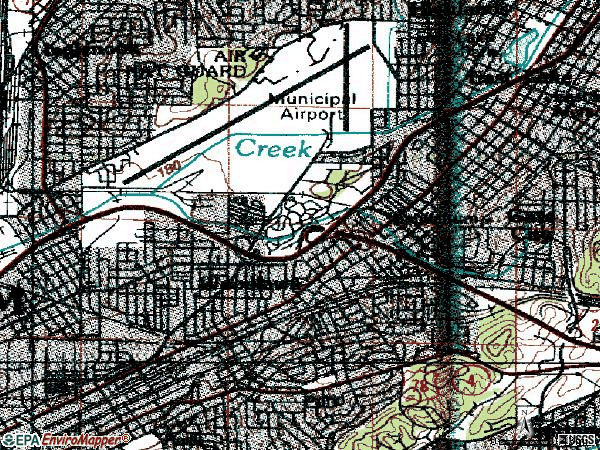 Zip code 35212 topographic map