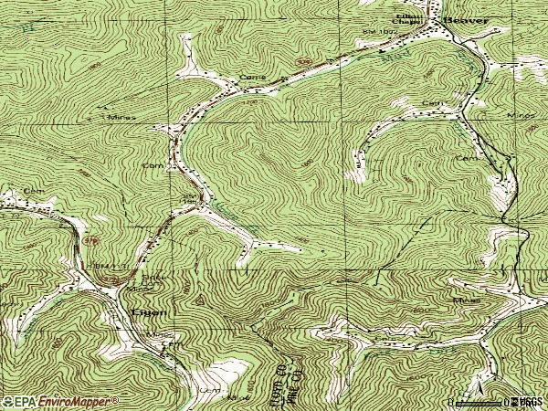 Zip code 41604 topographic map